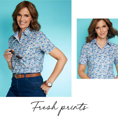 Cotton print blouse